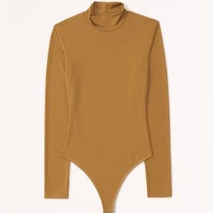 Abercrombie & Fitch Golden Brown slim fit, long sleeve bodysuit size large.